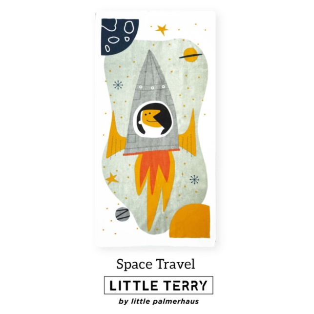 LITTLE TERRY TOWEL - Handuk Bayi-Space Travel