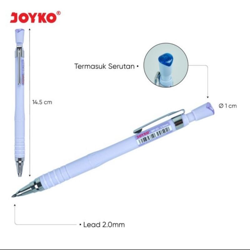 

PENSIL MEKANIK JOYKO 2.0 MM WARNA PASTEL PENSIL CETEK BESAR JOYKO MP 53 SOFT COLOUR