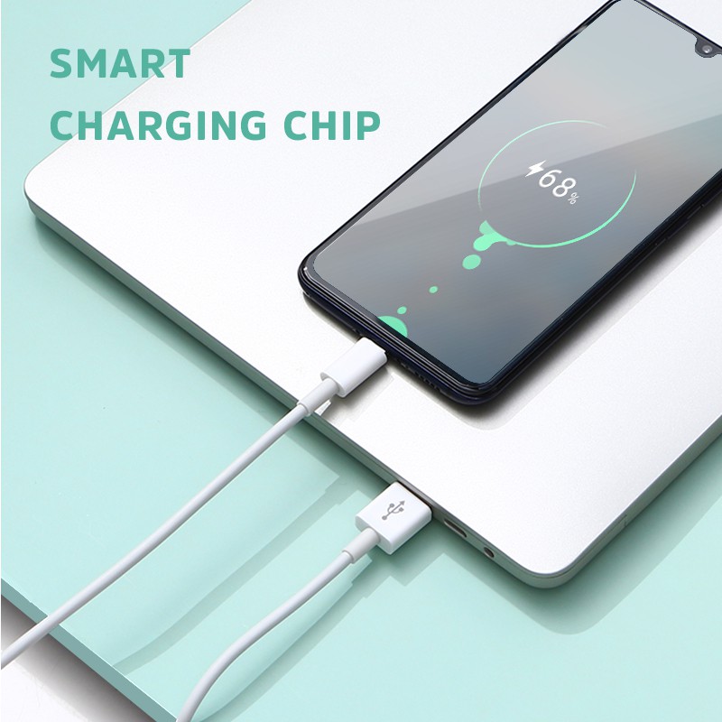 Kivee kabel data original + 4A fast charging  MICRO Android Samsung Oppo abu-abu 1m