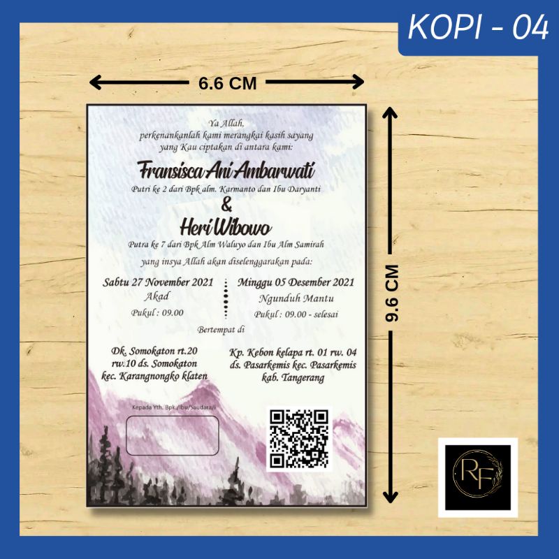 Jual Undangan Kopi Mini Pernikahan [50pcs] ( UK-04 ) | Shopee Indonesia