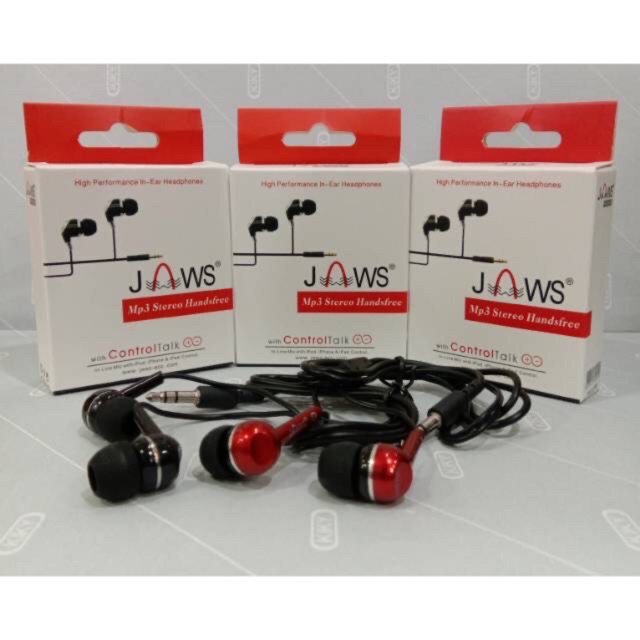 Handsfree jaws mega bass non mic / earphone jaws / headset jaws