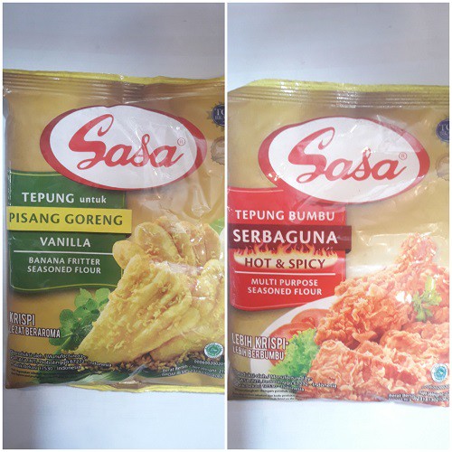 

Tepung Bumbu Serbaguna SASA Hot & Spicy 225gr Tepung Pisang Goreng Vanilla SASA 210gr