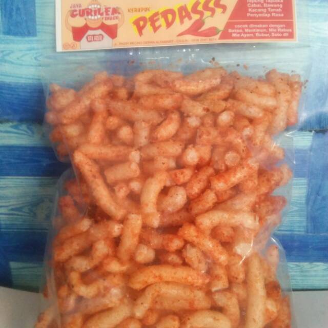 

Kerupuk gurilem pedaass