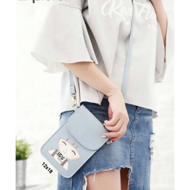 Tas selempang hp  tas anak remaja - slingbag mini (POCKET DORA)