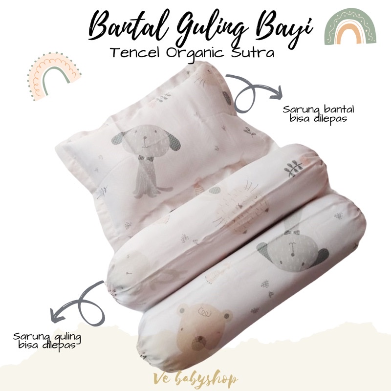 Bantal Guling Bayi Set Tencl’s Organic Sutra