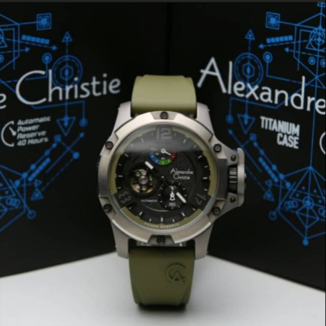 ALEXANDRE CHRISTIE AC6295 TITANIUM GREEN AUTOMATIS PRIA.ORIGINAL LIMITED EDITION