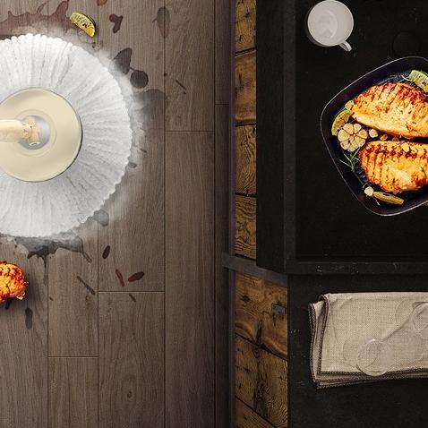 ✮ GM Bear Tongkat Set + Kain Pel 1521 - Mop Stick Set with HEADMOP ❀