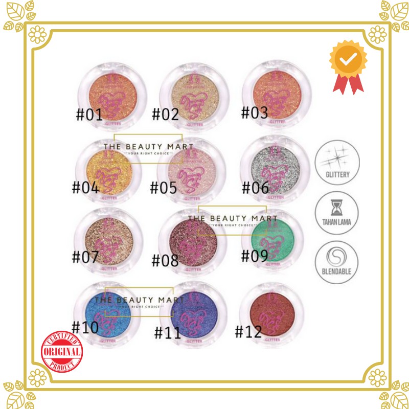 Madame Gie Going Solo Glittery Pressed Eyeshadow - MakeUp