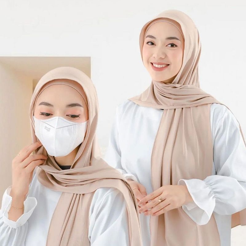 Hijab Masker Akses Pashmina Instan New Normal