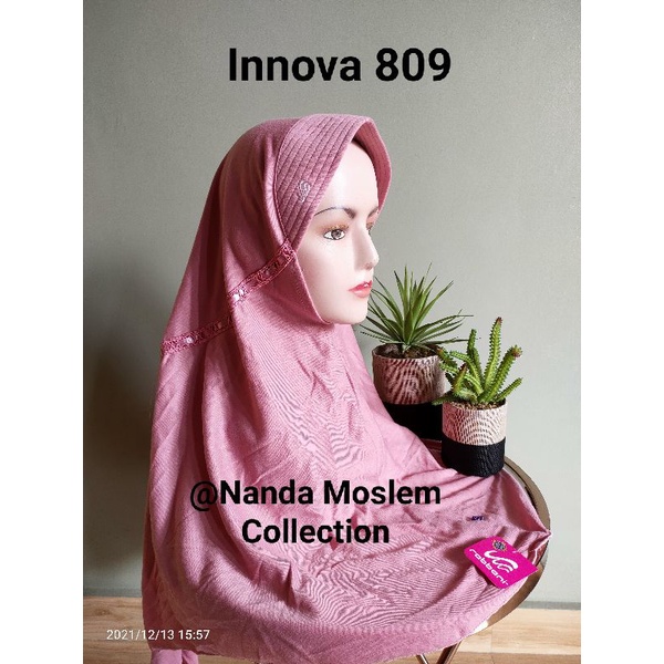 Jilbab Rabbani Innova size S, M Warna pink keunguan kode 809