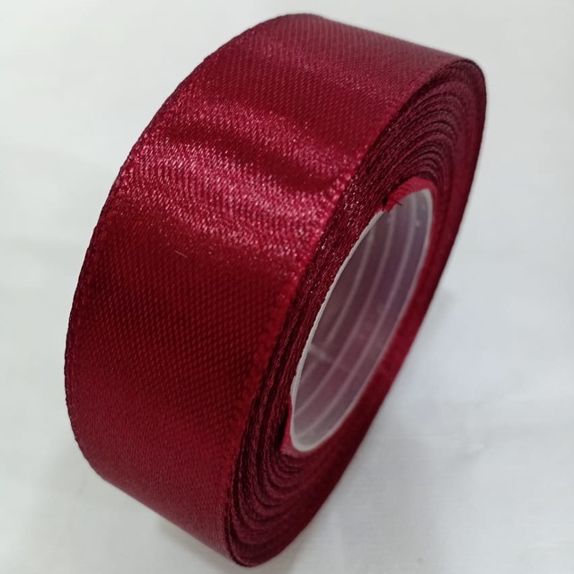 

Pita satin Merah Maron 1 inch 2.5 cm Per roll Pita kado pita Rambut Pita Pakaian Pita Hiasan