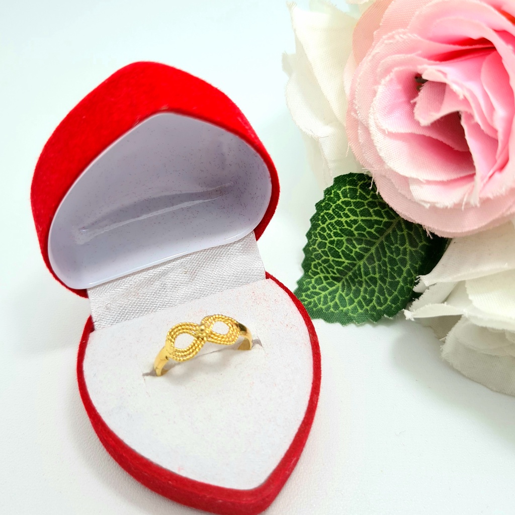 Cincin Emas Muda Model Tali Air Silang