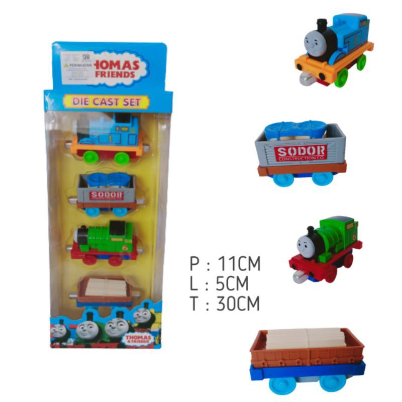 MAINAN DIECAST THOMAS AND FRIENDS 1 SET ISI 4pc kode 899-8 Bahan plastik 311