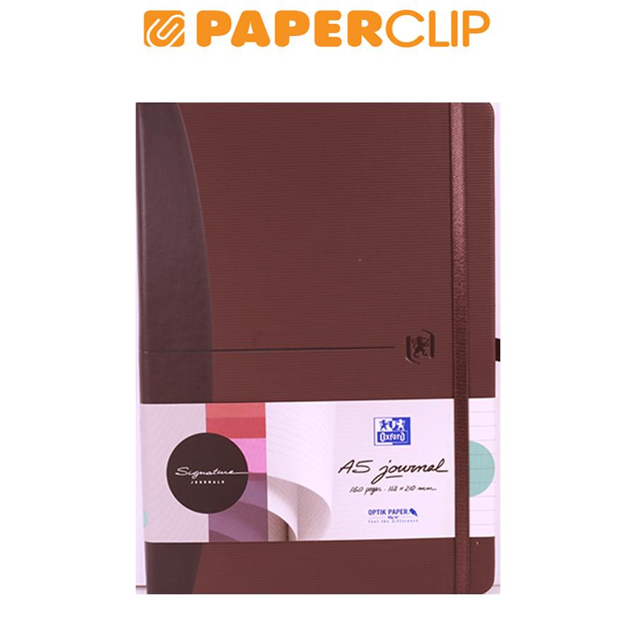 

NOTEBOOK A5 OXFORD SIGNATURE HARD COVER 80 BROWN