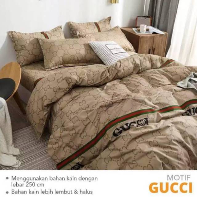 Sprei Rumbai motif guccii