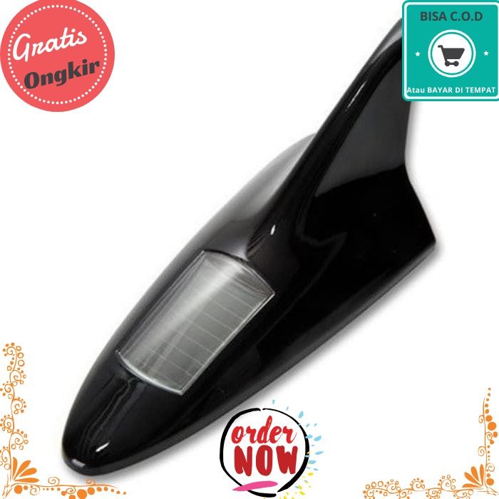 COD 984 Lampu Laser Warning Solar Atap Mobil Sirip Hiu 8 LED Shark Fin Lampu Variasi Mobil