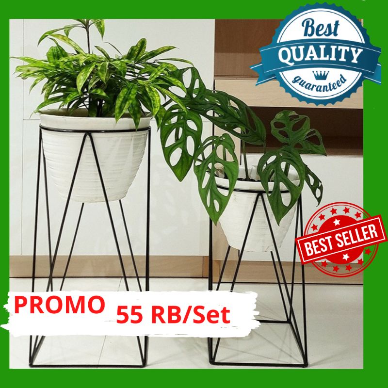 standing pot dudukan pot besi wermes sudah dicat