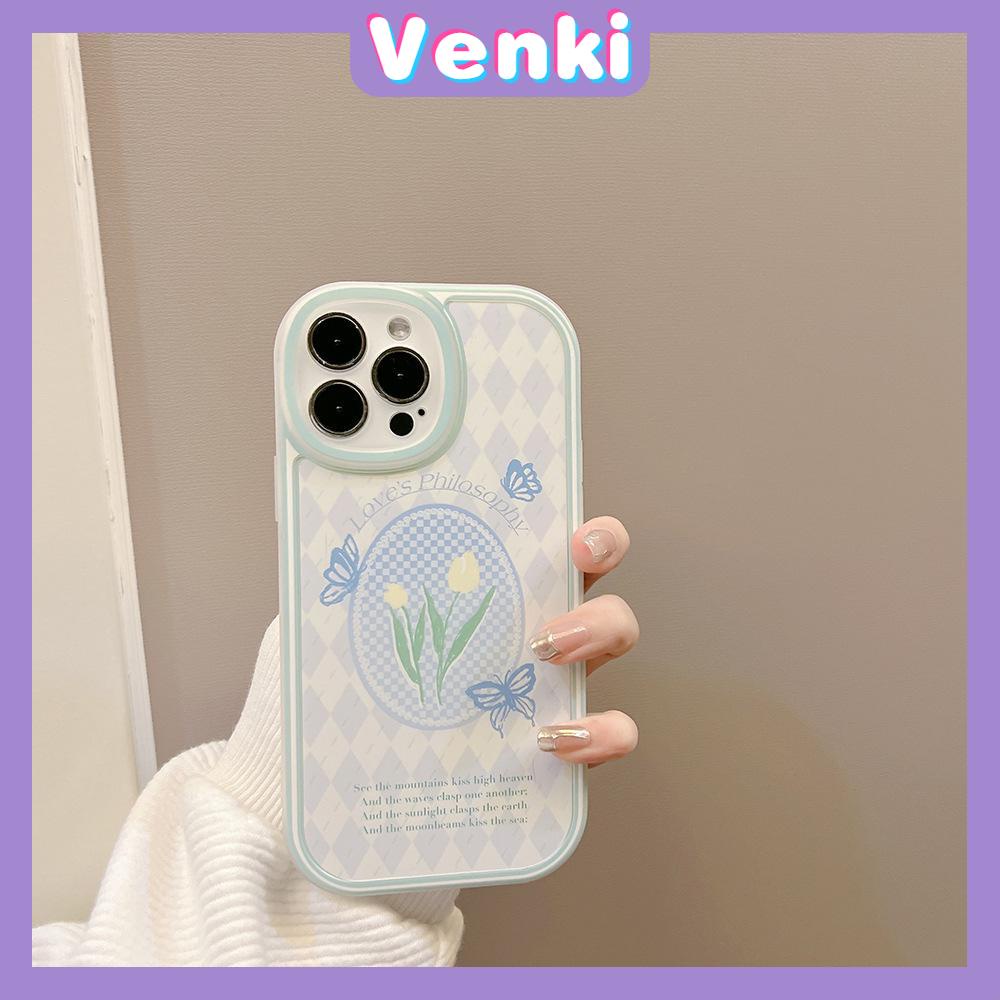 iPhone Case Silicone Soft Case Clear Case TPU Airbag Shockproof Full Coverage Protection Camera Blue Butterfly Flowers For iPhone 13 Pro Max iPhone 12 Pro Max iPhone 11 iPhone7Plus