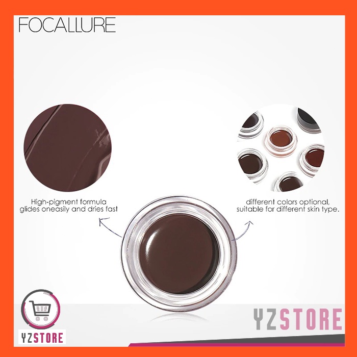 FOCALLURE Eyebrow Cream Gel Waterproof LongLasting Pensil Alis YZ199
