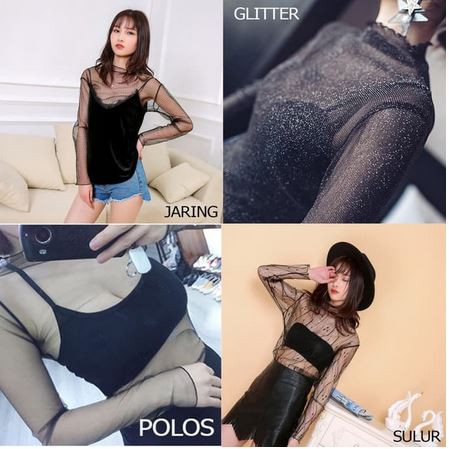 Inner blouse dalaman atasan transparan wanita baju korea