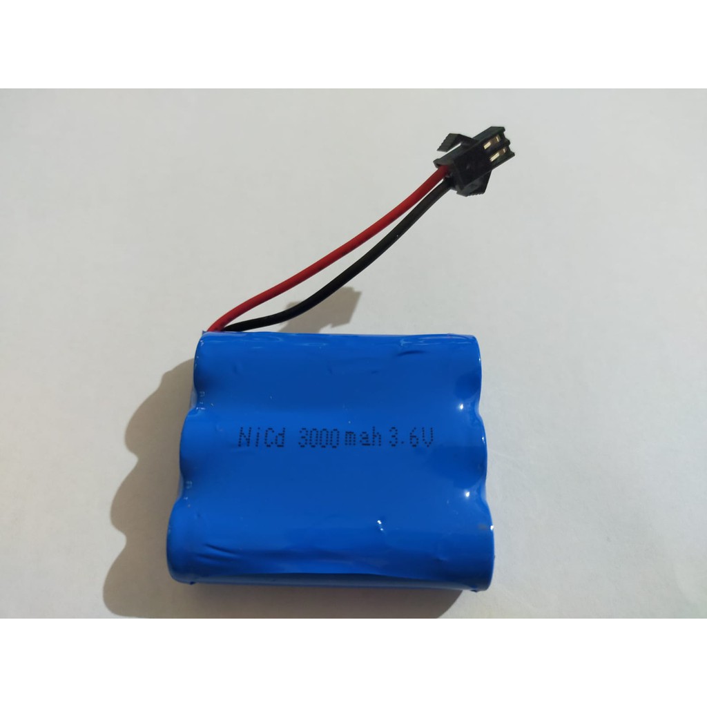 Baterai Batre Mobil RC 3.6V 3,6V 3000mAh Socket Hitam