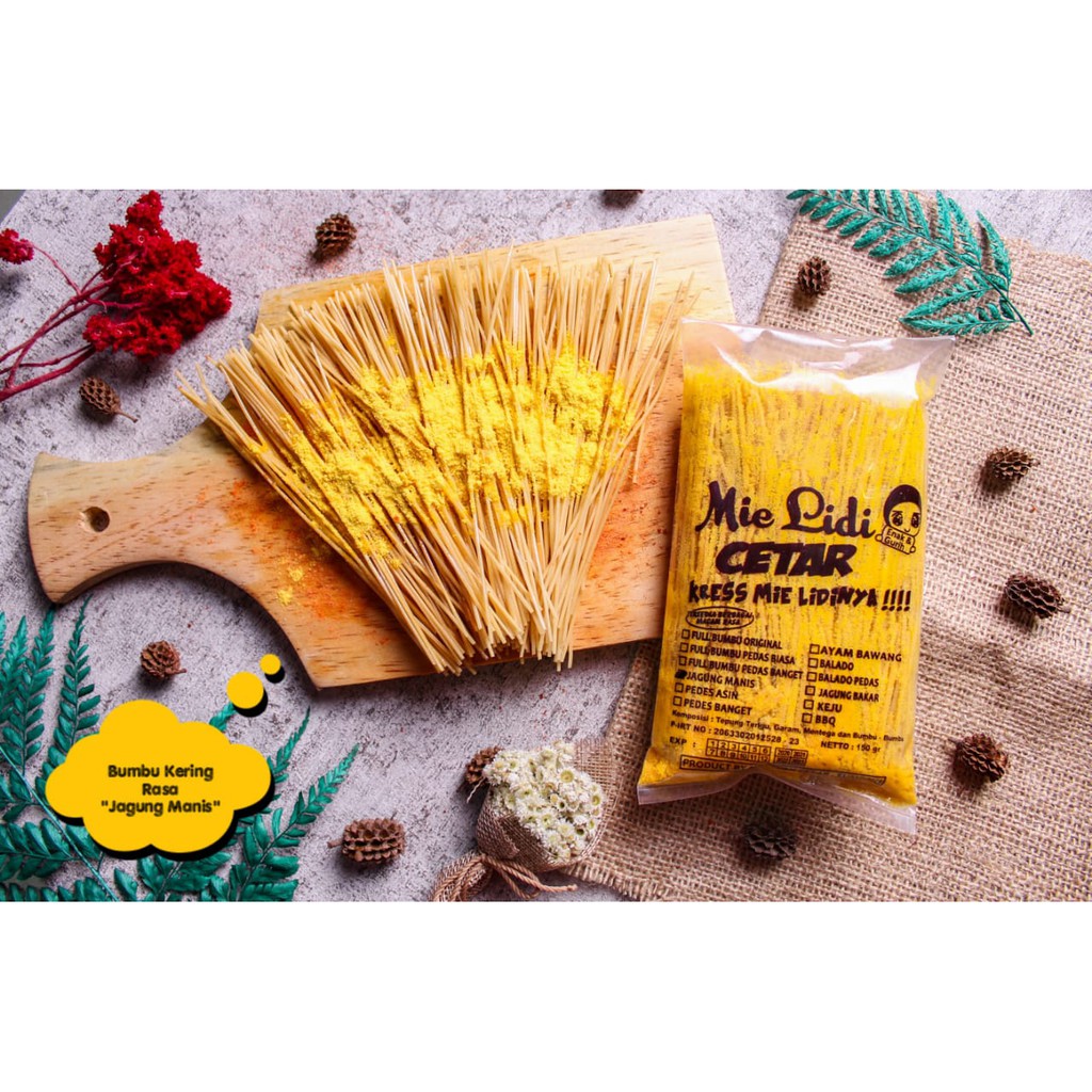 

Mie Lidi Cetar/Mi Lidi/Jagung Manis//Mie Lidi Cetar 150 Gram/jajan anak/snack/cemilan