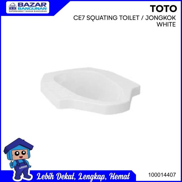 CLOSET / KLOSET JONGKOK / TOILET SQUAT TOTO CE 7 / CE7 WHITE / PUTIH