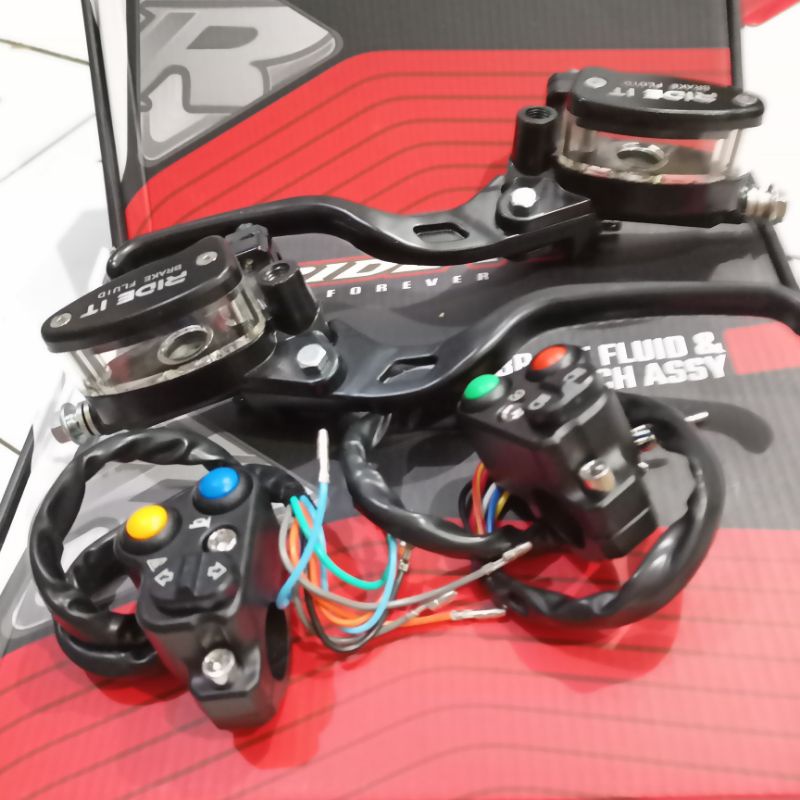 MASTER Rem set kiri kanan 2tabung oval model RCB  RX-King Nmax Pcx KLX Vixion crf 150L  R15 CBR NINJA TIGER SATRIA MX KING DLL-1