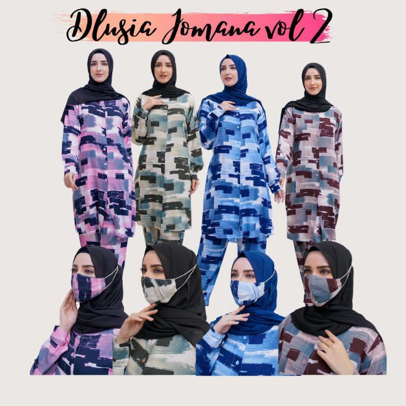 Set Rayon DLUSIA JOMANA Baju setelan rayon