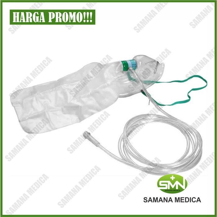 Non Rebreathing Mask / Masker Oksigen Reservoir / NRM Dewasa &amp; Anak GEA