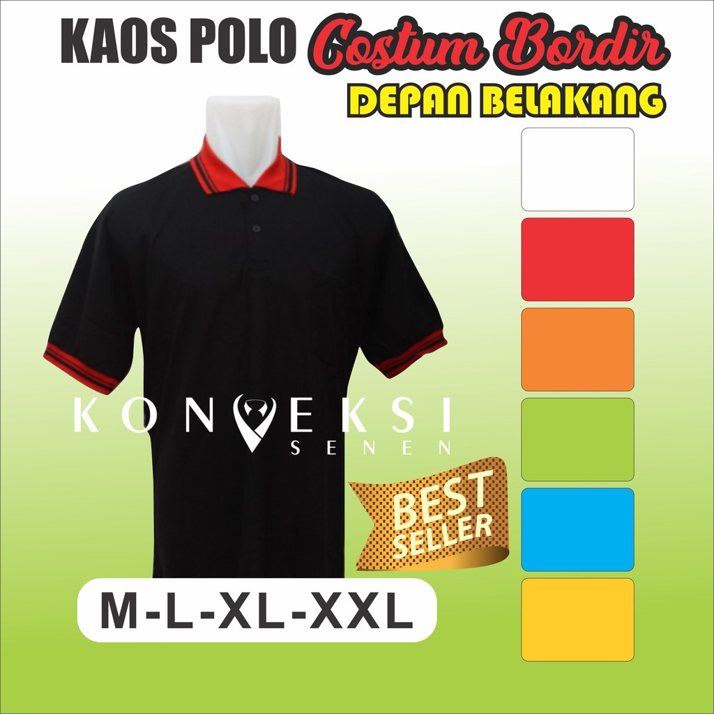 KAOS KERAH POLO CUSTOM BORDIR