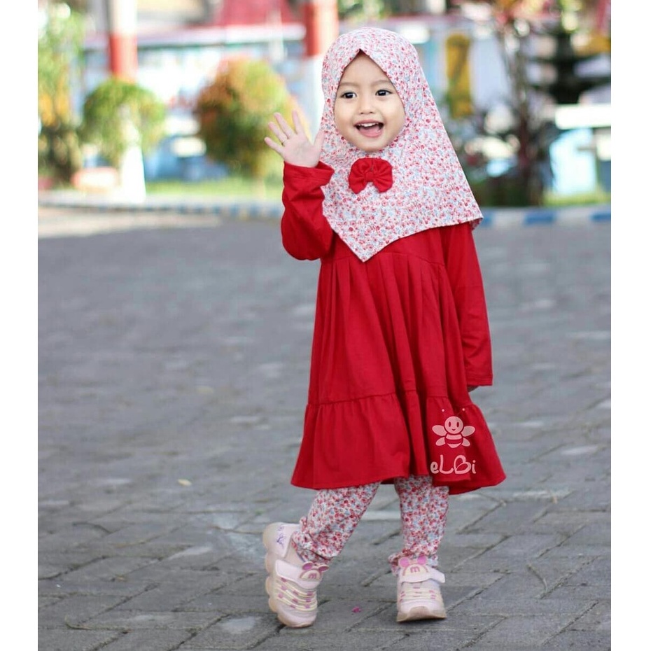 BAJU STELAN TUNIK ANAK PEREMPUAN POLOS / SET NAYLA POLOS KIDS MODEL KANCING / SETELAN SPANDEK RAYON SUPER