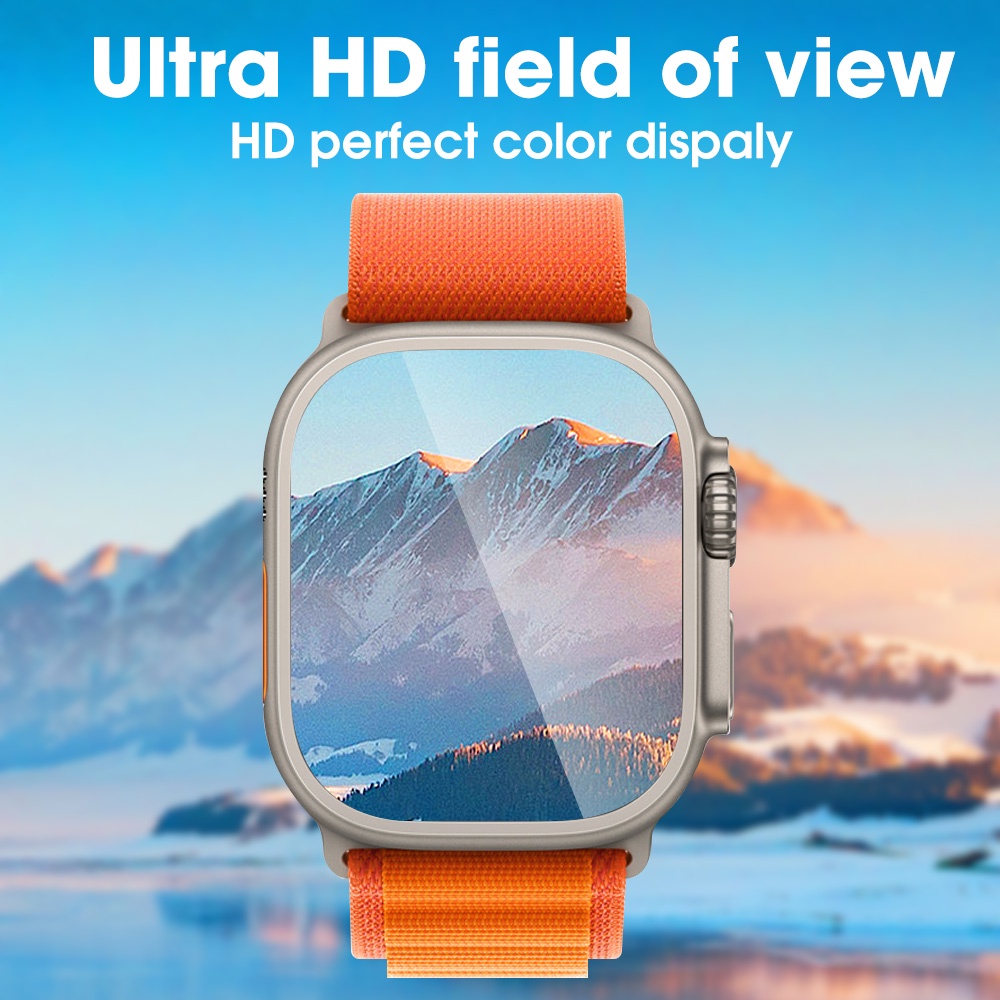 1pc Film Hydrogel Pelindung Layar Anti Gores Bahan TPU Untuk Apple Watch Ultra