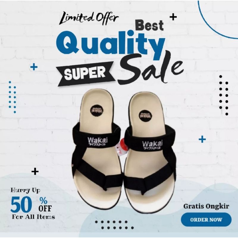 Promo 11.11.sandal Pria terbaru   Original | Sandal Pria Sandal Wakai Jepit Tali Pria