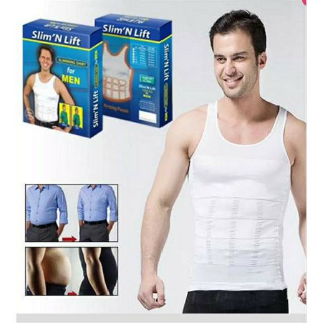 KORSET PERUT PELANSING SLIM 'N LIFT SLIMMING SHIRT FOR MEN