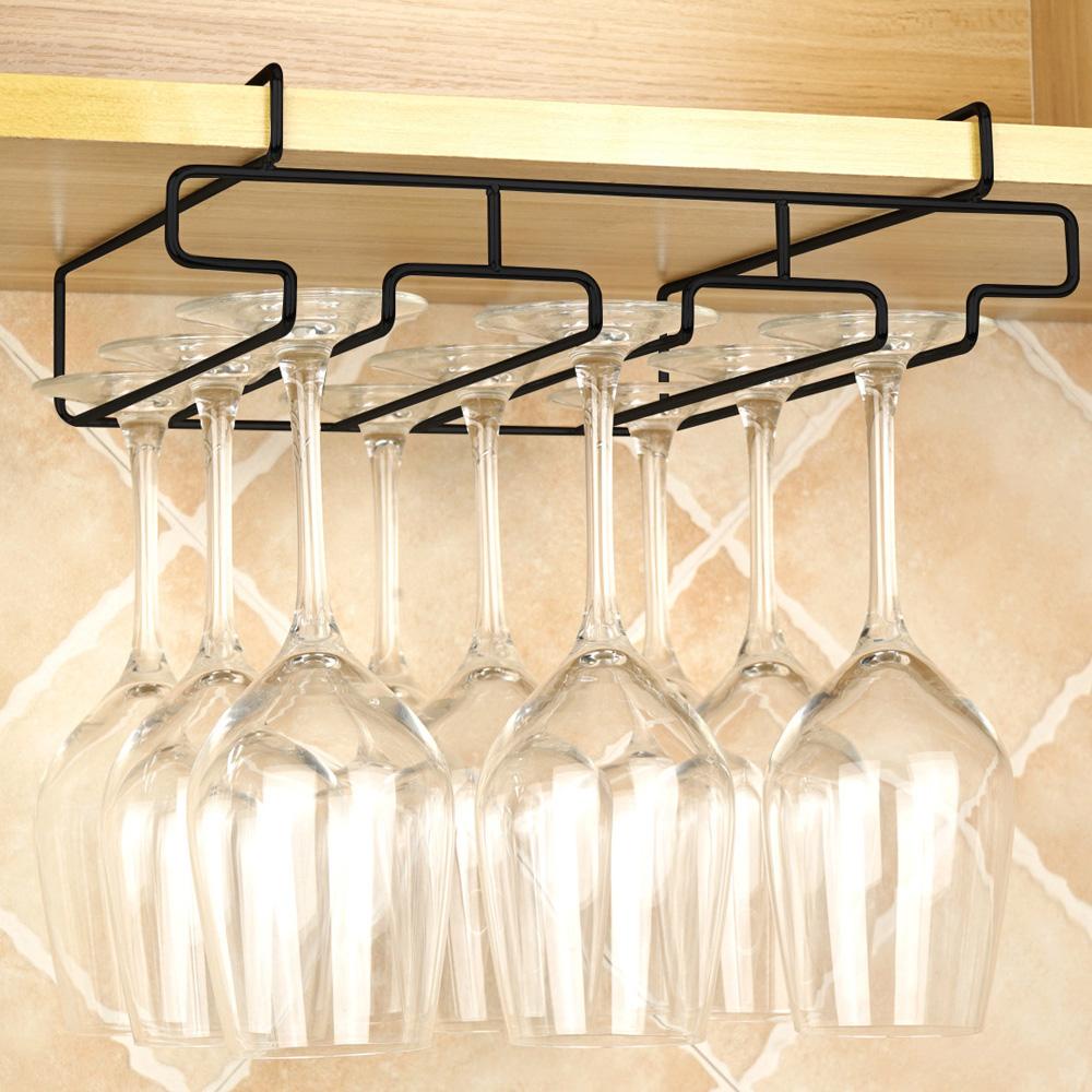 Nickolas1 Rak Gelas Wine Stainless Steel Tahan Lama Bar Goblet Organizer Storage Shelf Cup Hanger