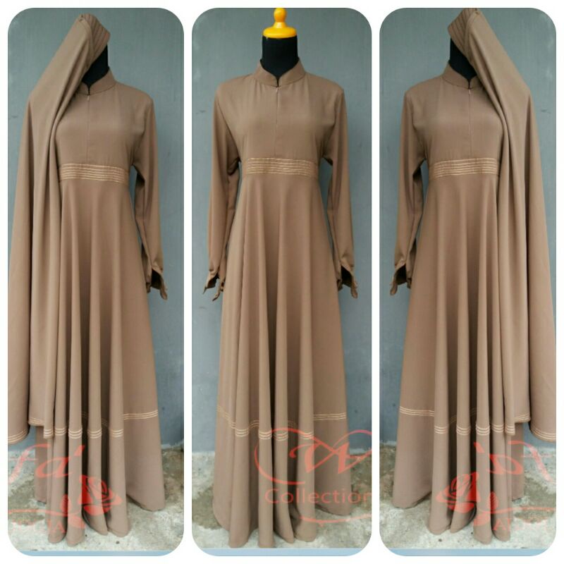 Set Gamis /jubah akhwat Syar'i Haliza by wafa' collection jogja
