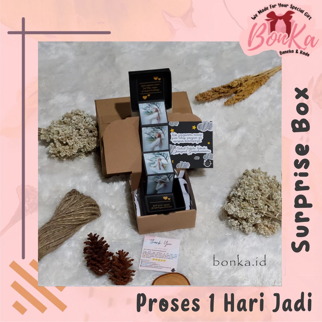 

HADIAH ULTAH CEWEK MURAH GIFT BOX FOTO KADO ULANG TAHUN / SURPRISE MEMORIES POLAROID / KADOBOX UNIK