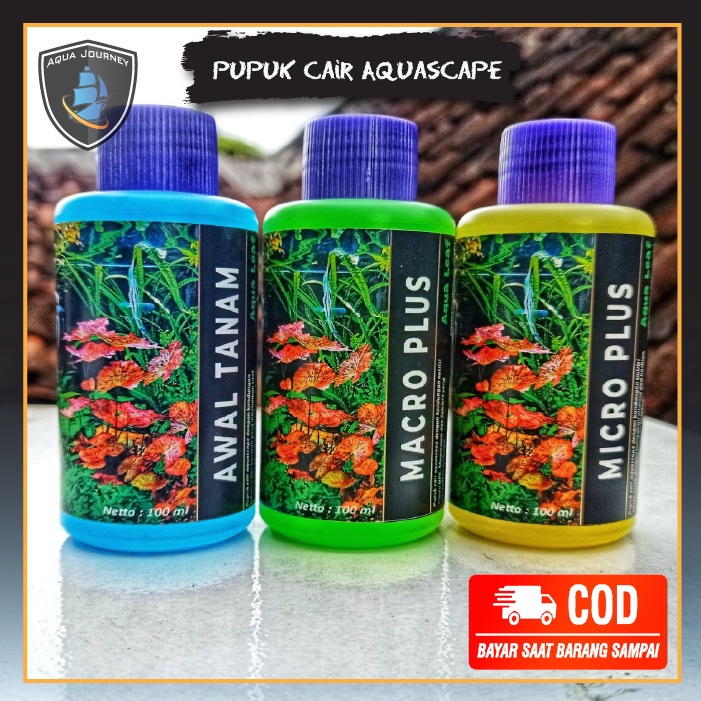 Pupuk Cair Aqua Leaf Aquascape Macro Micro Makro Mikro 100ml Liquid Fertilizer Pupuk Tanaman Air