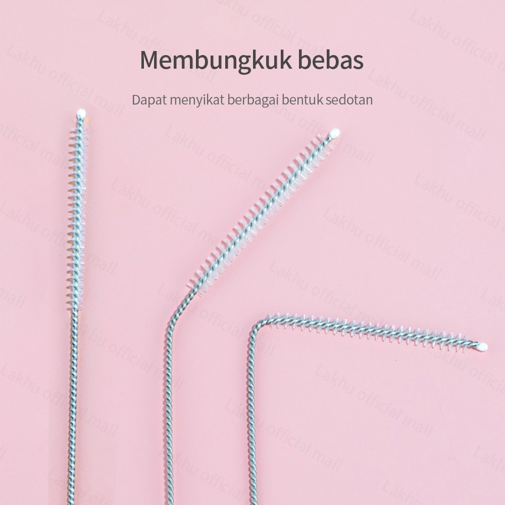 Lakhu Sikat Pembersih Sedotan Stainless Brush Pembersih Sedotan