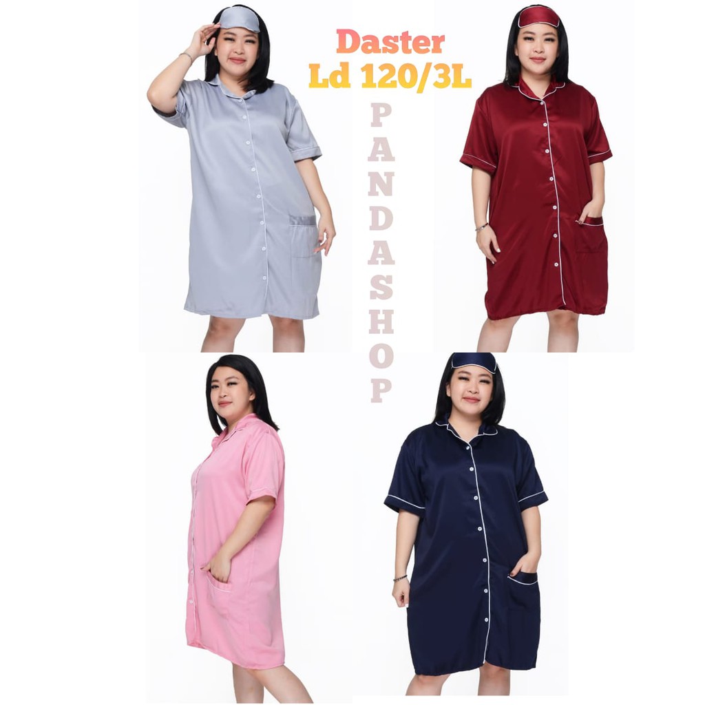 Baju tidur Terusan daster satin JUMBO LD  120