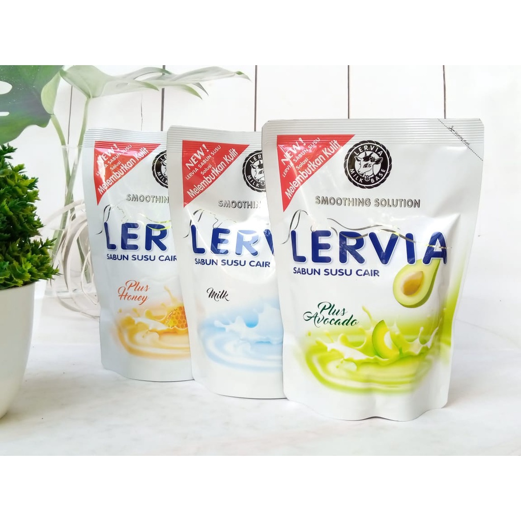 Lervia Sabun Susu Cair Pouch 400ml