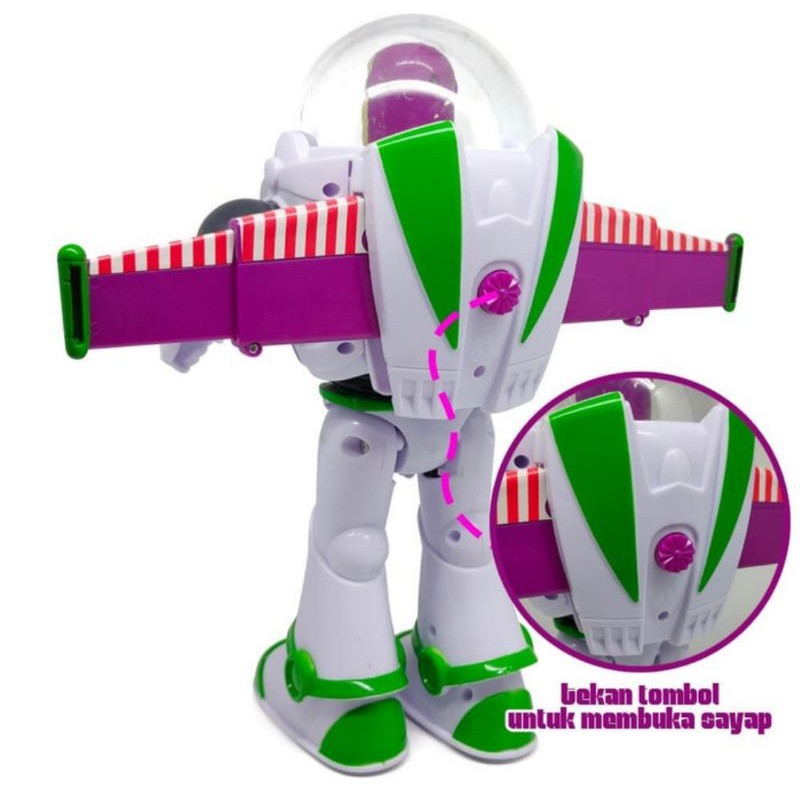 Mainan Anak Robot Buzz Toy Story Lamp dan Suara Batere Operate