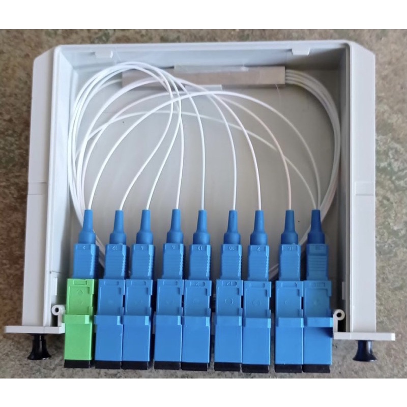 Passive Splitter PLC BOX FO 1:8 SC UPC Fiber Optik Pasif Spliter FO