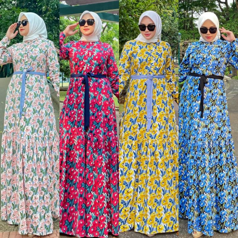 Gulya Dress ORI by Hanasangka Irna Gallery / Gamis Set Syar'i / Gamis Pesta / Baju Syar'i Terbaru / 