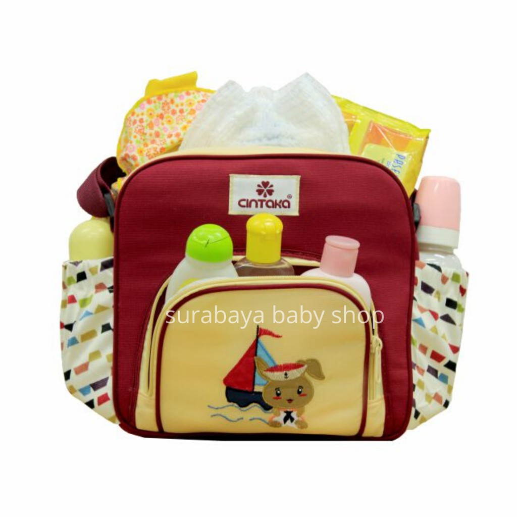 TAS BAYI MEDIUM SERI SAILOR SAKU BORDIR CINTAKA TCT2352