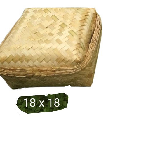 

B18-BESEK 18X 18X 8 - BESEK BAMABU HAJATAN-RICE BOX-DUS NASI-DUS SOUVENIR-DUS HAMPERS-DUS KADO UNIK