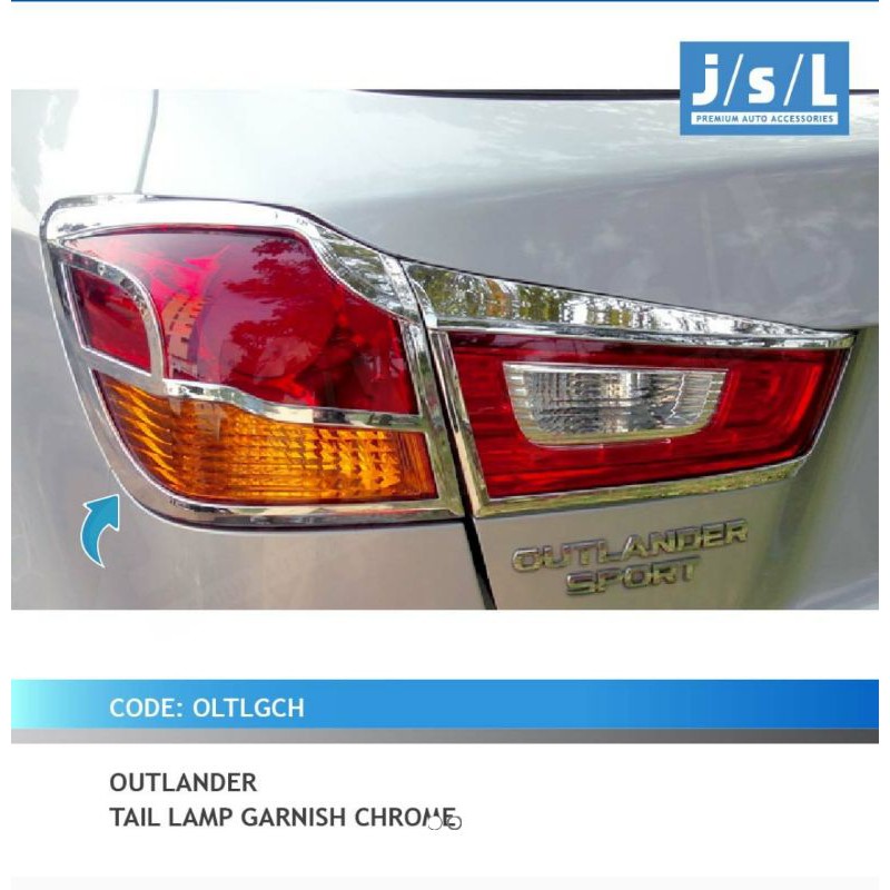 garnish lampu belakang Outlander chrome / tail lamp garnish chrome jsl