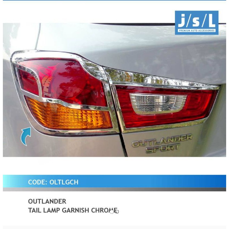 garnish lampu belakang Outlander chrome / tail lamp garnish chrome jsl