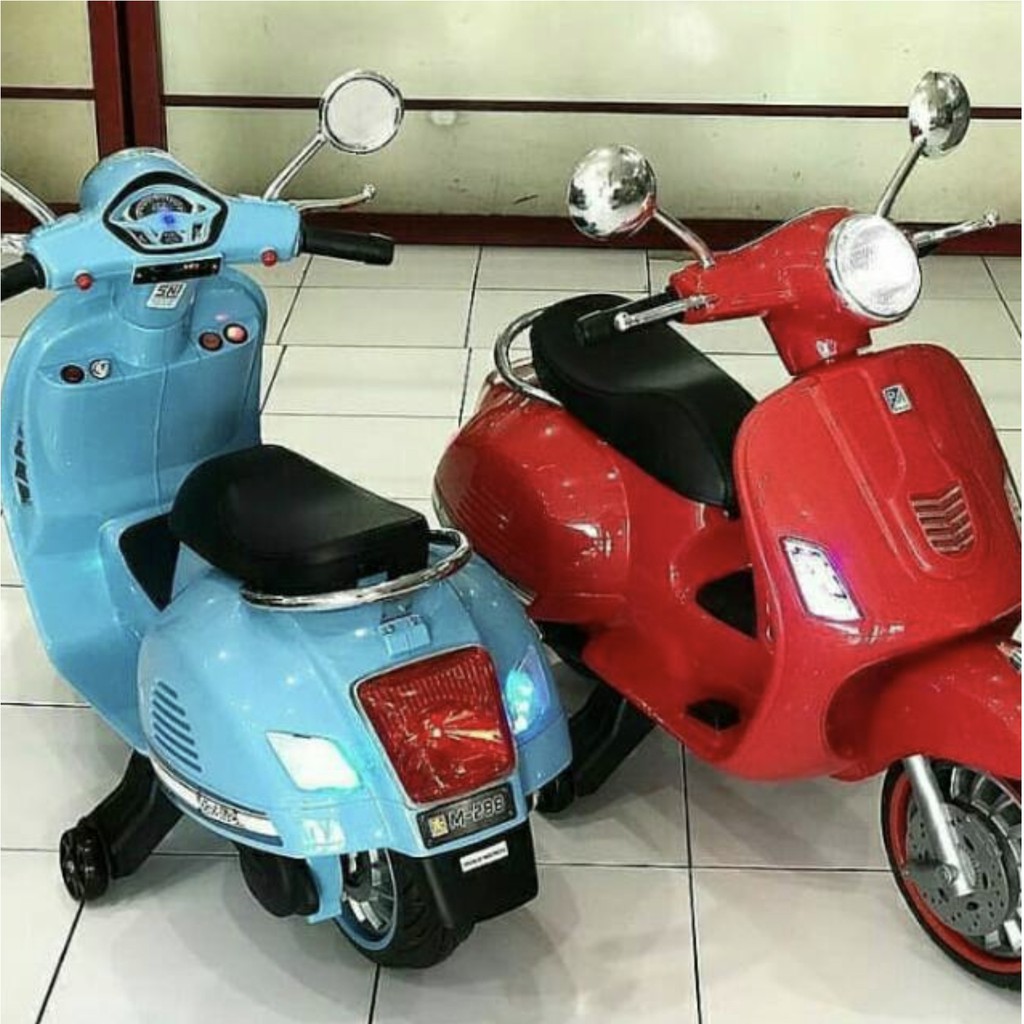 Motor Aki Anak VESPA VESTIC PMB M288 Mainan Motor Anak